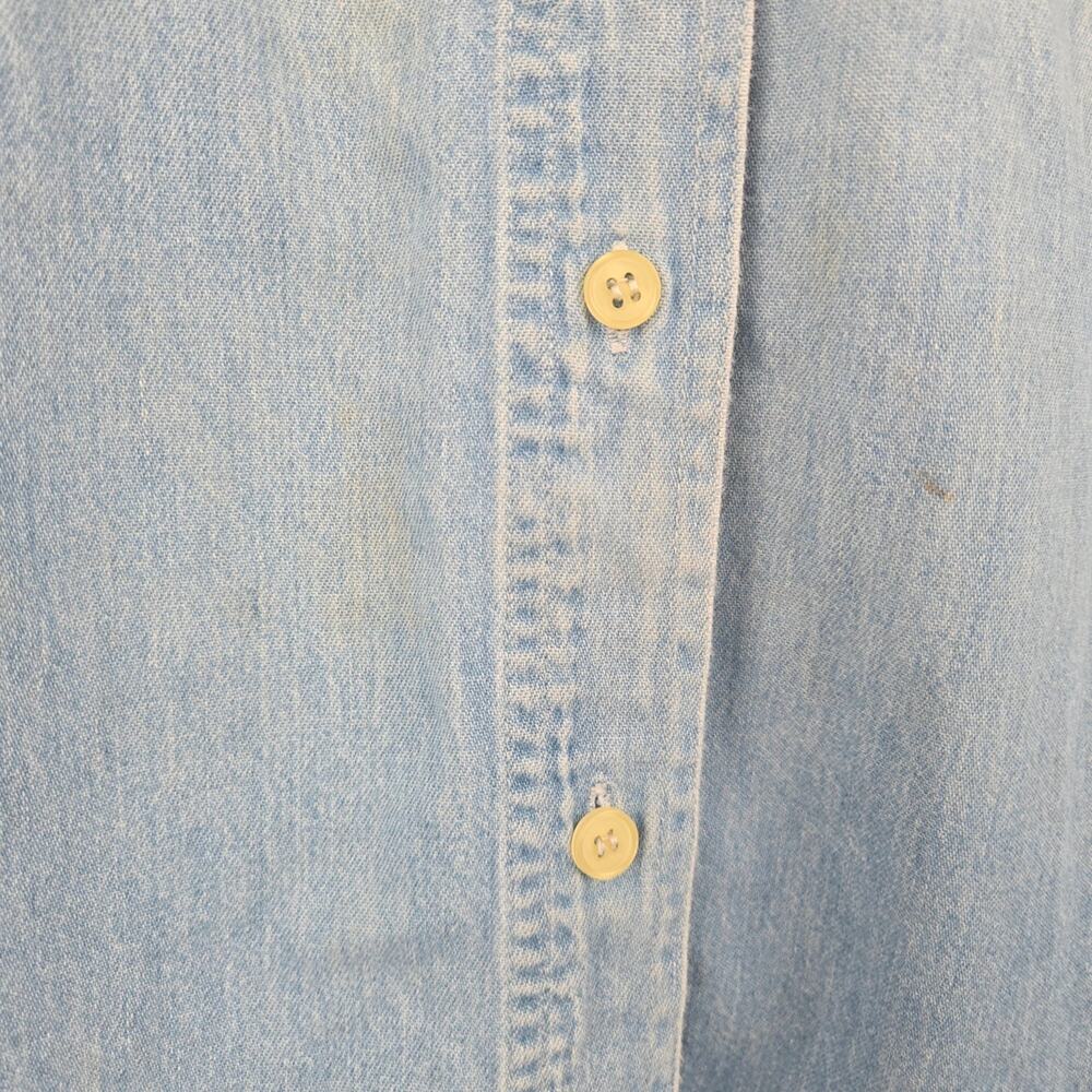 Amrav American Rave Embroidered Patchwork Denim Shirt Vintage Blue Large - Picture 5 of 6